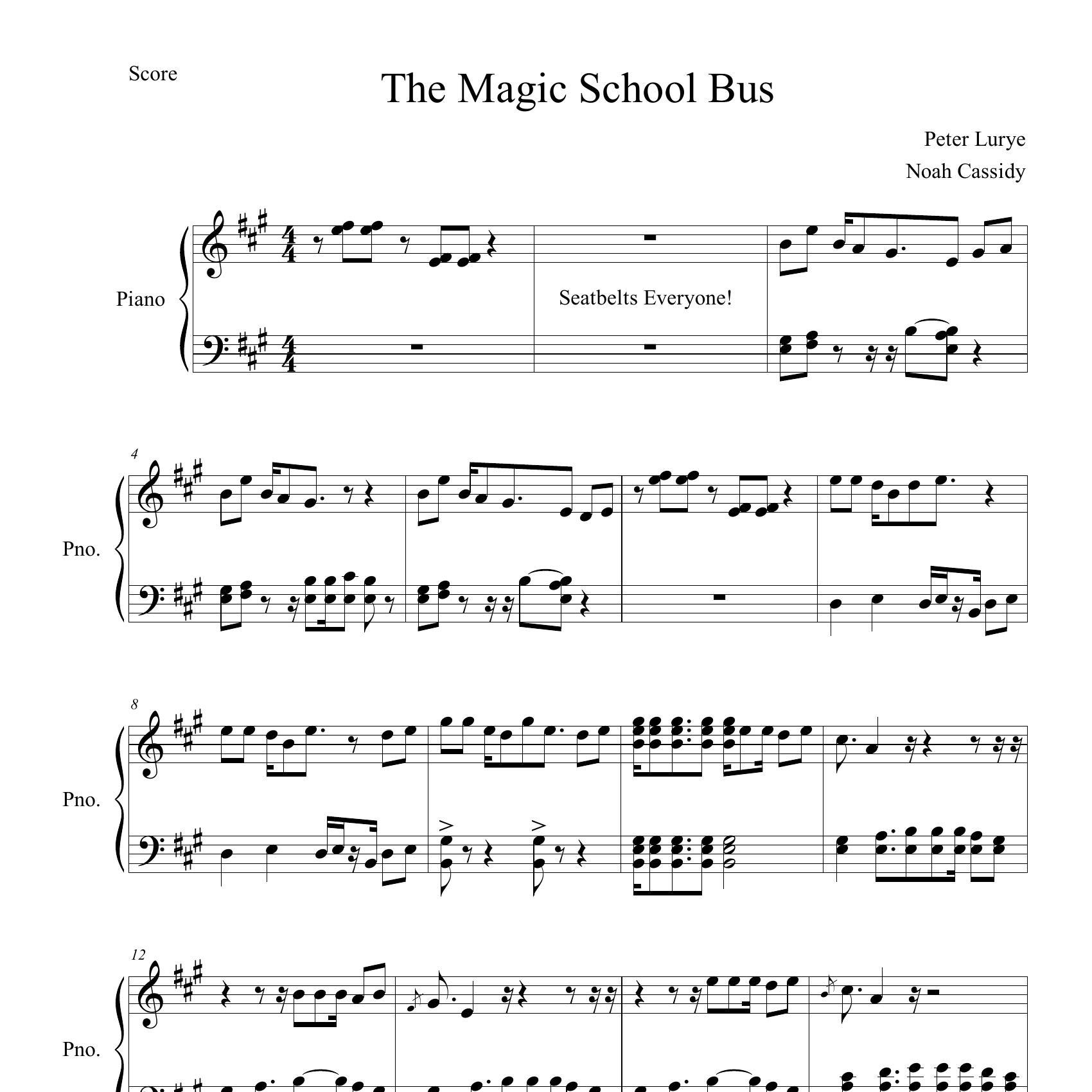 Magic School Bus – Noah Cassidy